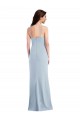 Bleu ciel clair Trompette Bretelles spaghetti Crêpe Stretch Longue Formelles Robes demoiselle d'honneur / Robes de soirée / Robes de bal Outlet